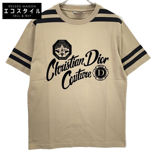 DIOR ディオール 483J636B0554 ベージュ コットン プリント Tシャツ トップス
