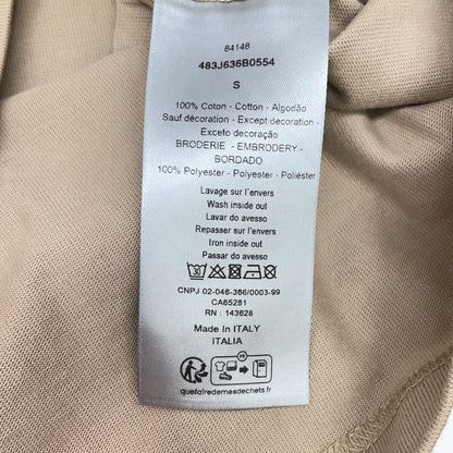 DIOR 迪奥 483J636B0554 米色纯棉印花T恤上衣