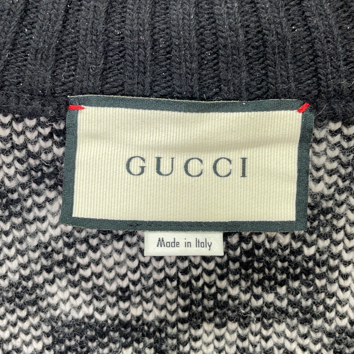 595481 Black x White Logo Jacquard Zip-Up Knit Jacket XS Men's