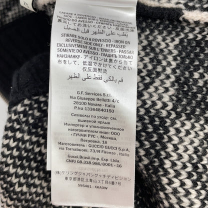 595481 Black x White Logo Jacquard Zip-Up Knit Jacket XS Men's
