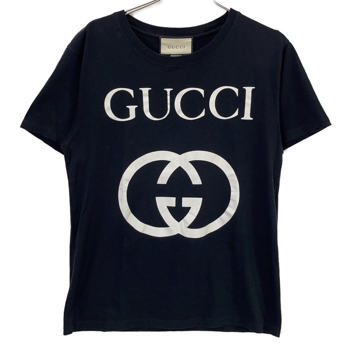 GUCCI 古驰 493117 黑色 棉质 Logo T恤 上衣
