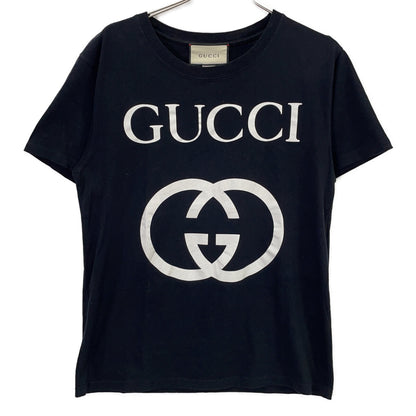 GUCCI 古驰 493117 黑色 棉质 Logo T恤 上衣