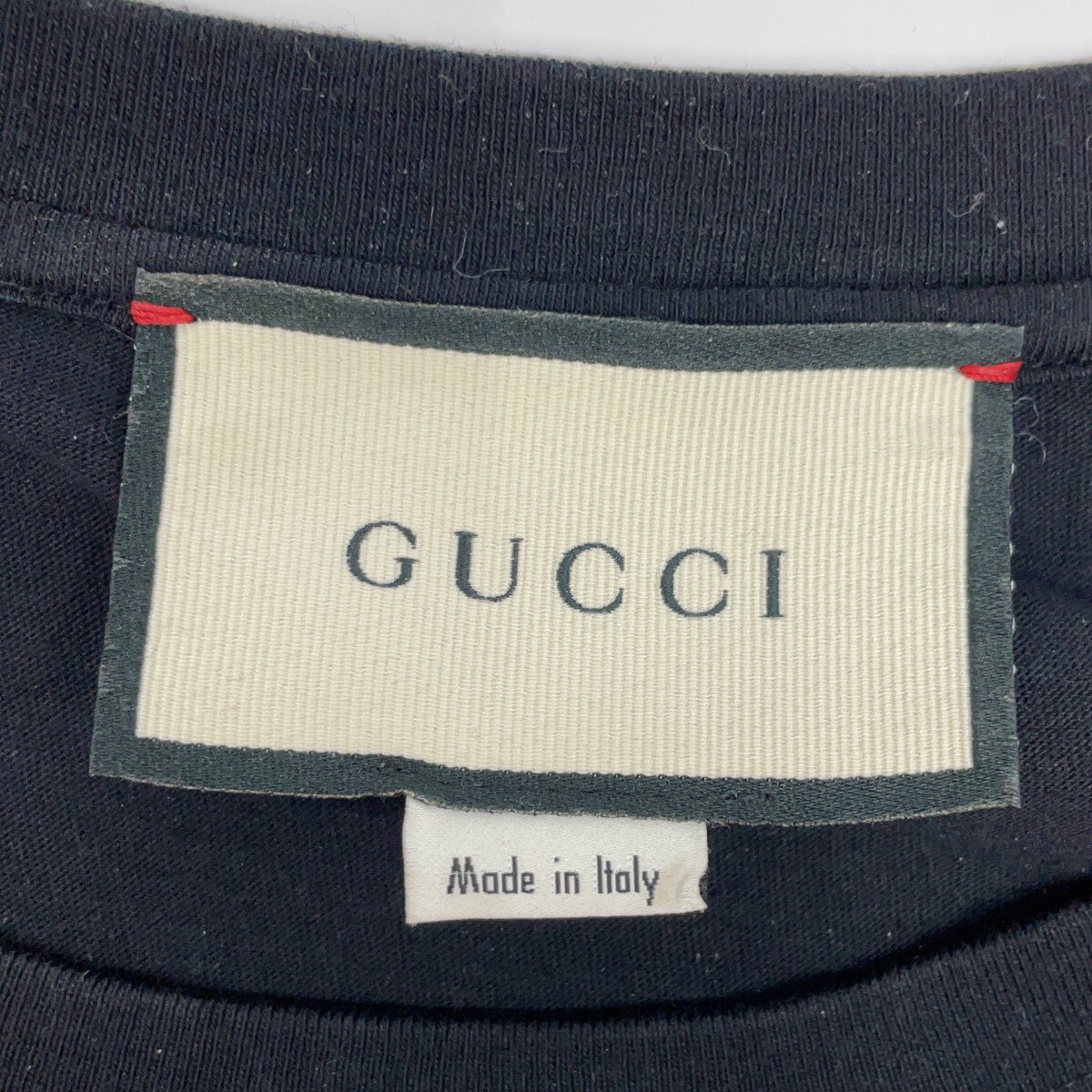 GUCCI 古驰 493117 黑色 棉质 Logo T恤 上衣