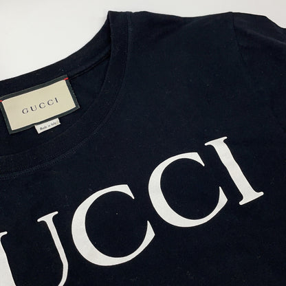GUCCI 古驰 493117 黑色 棉质 Logo T恤 上衣