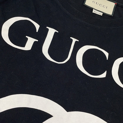 GUCCI 古驰 493117 黑色 棉质 Logo T恤 上衣