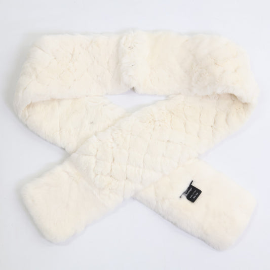 CHANEL Chanel Orylag Rabbit Fur Coco Mark Scarf -