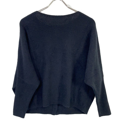 BEARDSLEY ビアズリー 24AW ﾌﾞﾗｯｸ FOXｳｰﾙ後ろﾎﾞﾀﾝﾆｯﾄ トップス F