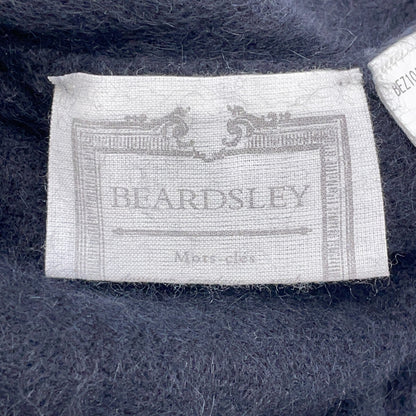 BEARDSLEY ビアズリー 24AW ﾌﾞﾗｯｸ FOXｳｰﾙ後ろﾎﾞﾀﾝﾆｯﾄ トップス F