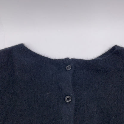 BEARDSLEY ビアズリー 24AW ﾌﾞﾗｯｸ FOXｳｰﾙ後ろﾎﾞﾀﾝﾆｯﾄ トップス F