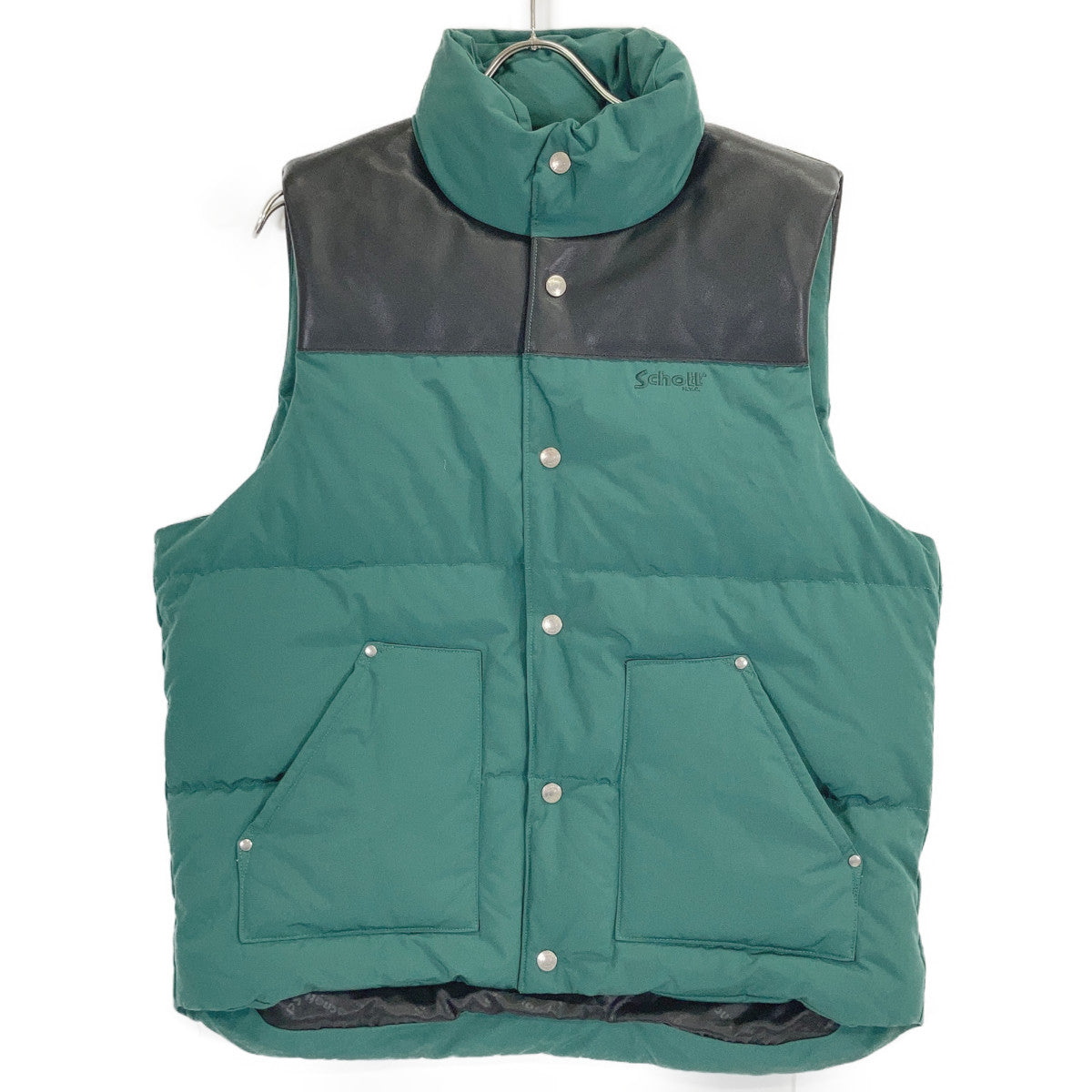 3122071 绿色×黑色 COMBI DOWN VEST 马甲 M 男士