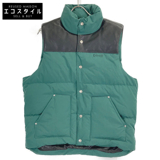 3122071 ｸﾞﾘｰﾝ×ﾌﾞﾗｯｸ COMBI DOWN VEST ベスト M メンズ