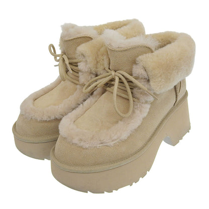UGG アグ エスミー レース アップ ESMEE LACE UP スエード ブーツ レディース ベージュ 25cm 1171532 シューズ