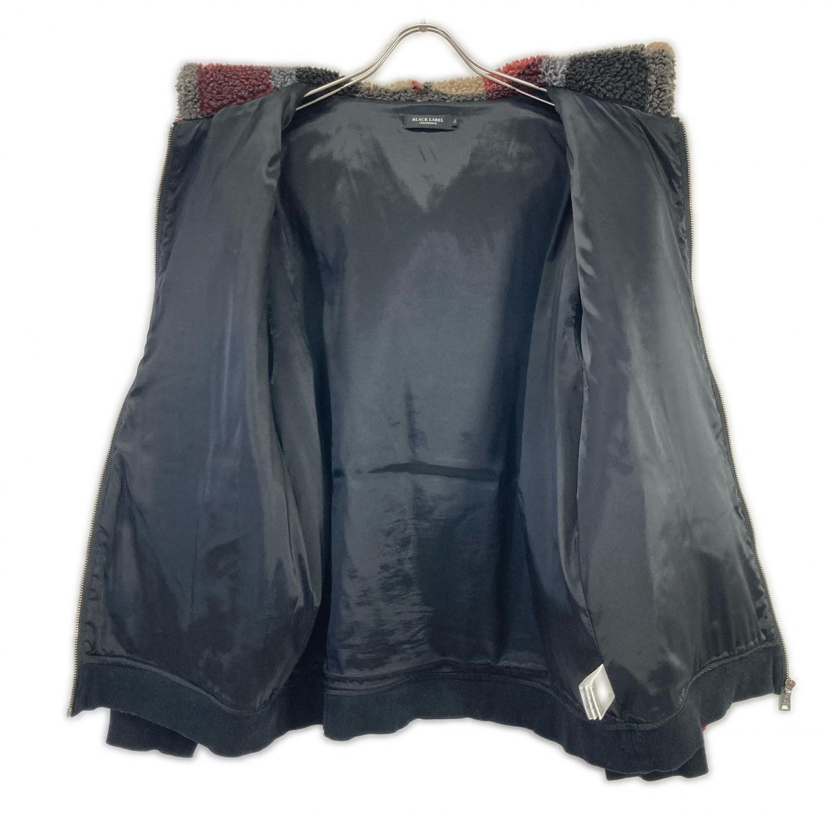 BLACK LABEL CRESTBRIDGE ブラックレーベルクレストブリッジ 51P30-639-17 ブラック×レッド×ベージュ CBチェック ボアジャケット ジャケット
