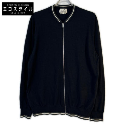 HERMES 爱马仕 62-5728 黑色 100%羊绒 拉链开衫 上衣