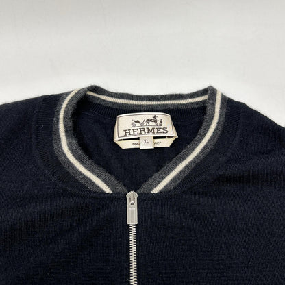 HERMES 爱马仕 62-5728 黑色 100%羊绒 拉链开衫 上衣