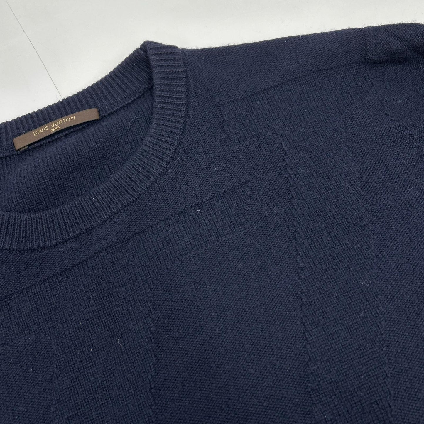 LOUIS VUITTON ルイヴィトン 08年 ネイビー LVロゴ ウールニットセータ トップス