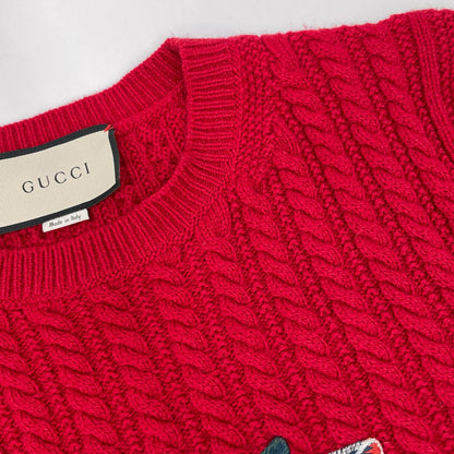 GUCCI 古驰 【国内正品】486910 ANGER FOREST 狼刺绣针织衫 上衣