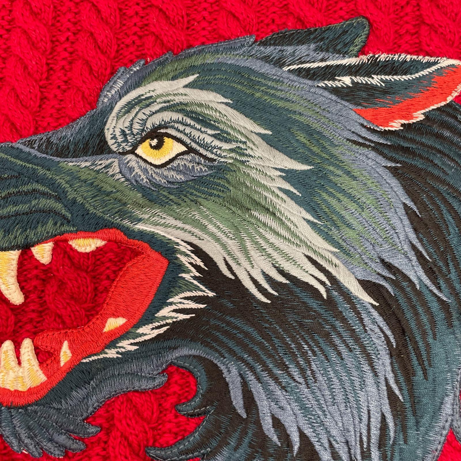 GUCCI 古驰 【国内正品】486910 ANGER FOREST 狼刺绣针织衫 上衣