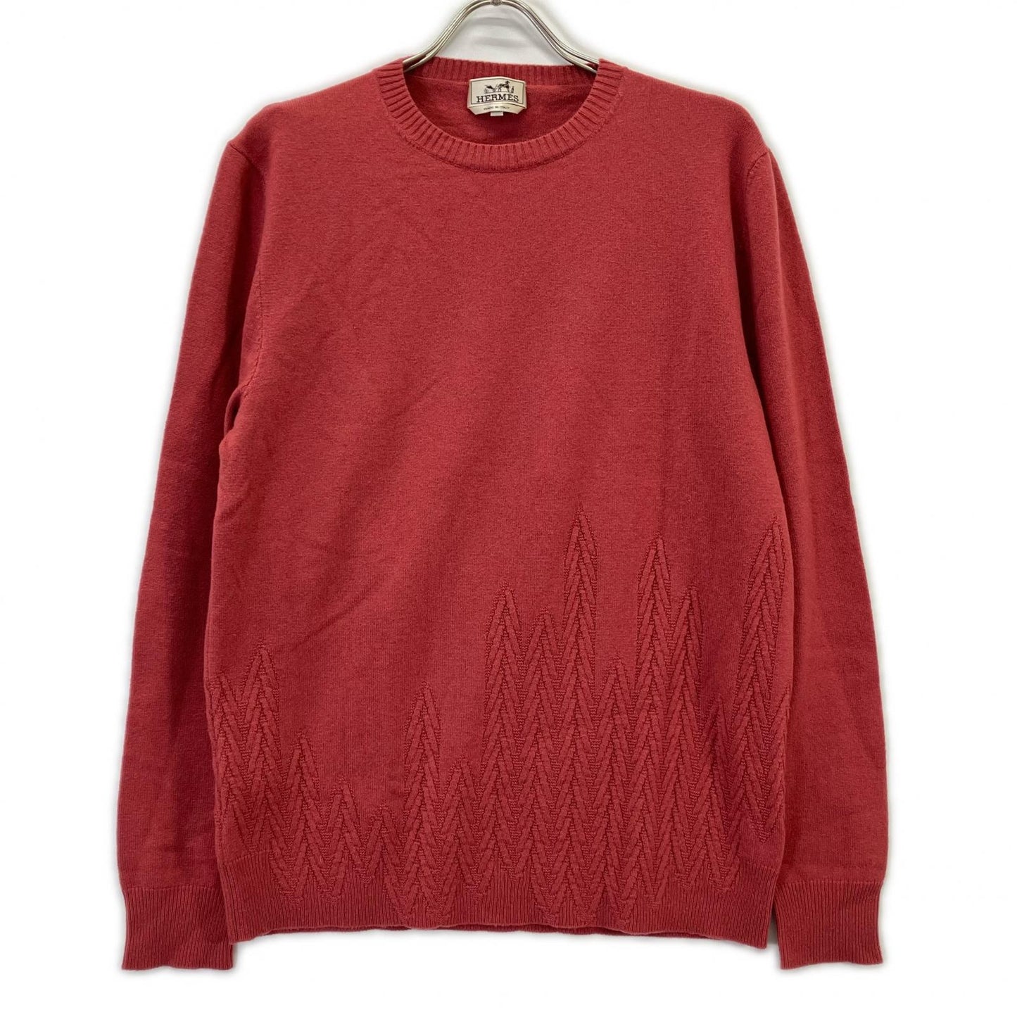 HERMES エルメス ピンク カシミヤ100 セータ トップス