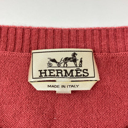 HERMES エルメス ピンク カシミヤ100 セータ トップス
