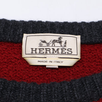 HERMES 爱马仕 双色羊绒混纺圆领针织衫上衣