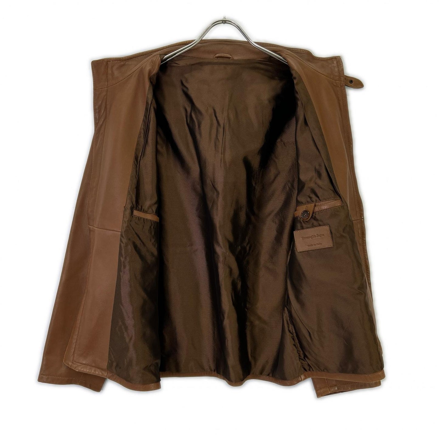 Ermenegildo Zegna エルメネジルドゼニア LPKNG-J04 ﾌﾞﾗｳﾝ ｼﾝｸﾞﾙﾗｲﾀﾞｰｽ イタリア製 ジャケット