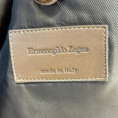Ermenegildo Zegna エルメネジルドゼニア LPKNG-J04 ブラウン シングルライダース イタリア製 ジャケット