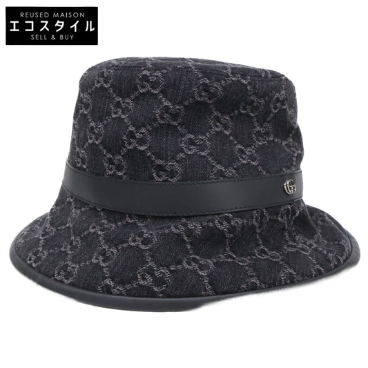 GUCCI 古驰 【美品】768647 3HAYO GG丹宁渔夫帽 帽子
