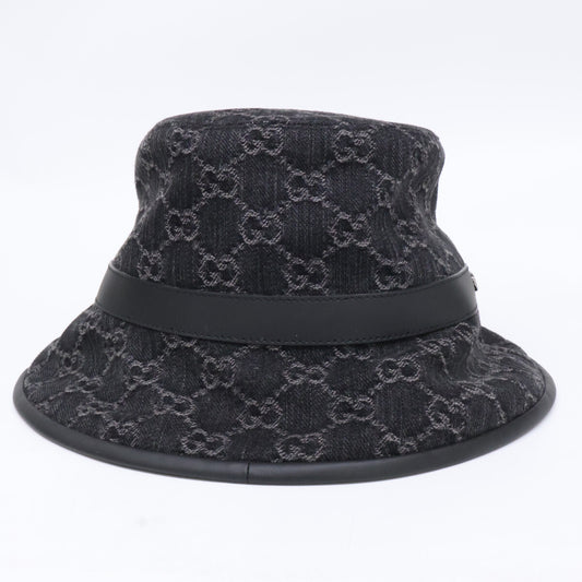 GUCCI 古驰 【美品】768647 3HAYO GG丹宁渔夫帽 帽子