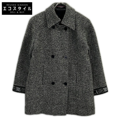 LEONARD レオナール 0348354 グレー ウール ショート丈 コート コート