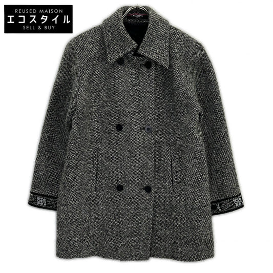 0348354 Gray Wool Short Coat Coat (Women's)