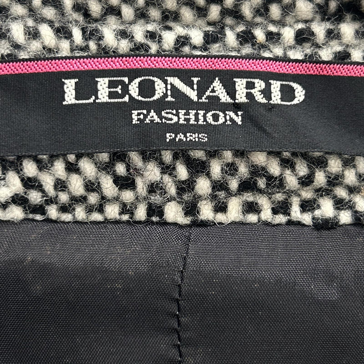 LEONARD レオナール 0348354 グレー ウール ショート丈 コート コート