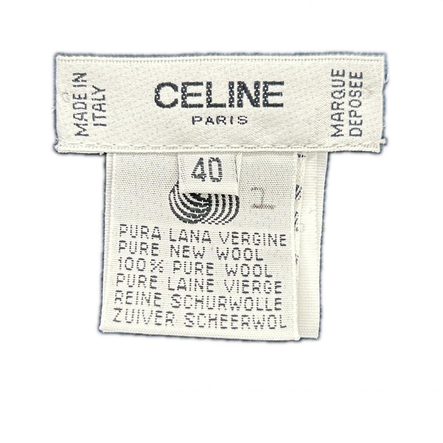 CELINE セリーヌ 1614493 ネイビー ヴィンテージスカーフ柄 シルク カーディガン トップス