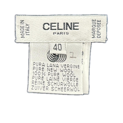 CELINE セリーヌ 1614493 ネイビー ヴィンテージスカーフ柄 シルク カーディガン トップス