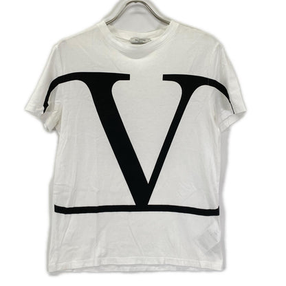 VALENTINO ヴァレンティノ SV3MG02T5F6 ホワイト コットン ロゴ Tシャツ トップス