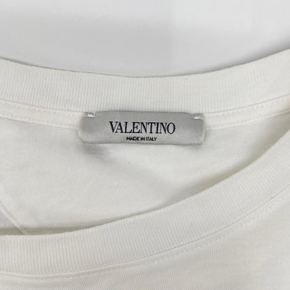 VALENTINO ヴァレンティノ SV3MG02T5F6 ホワイト コットン ロゴ Tシャツ トップス