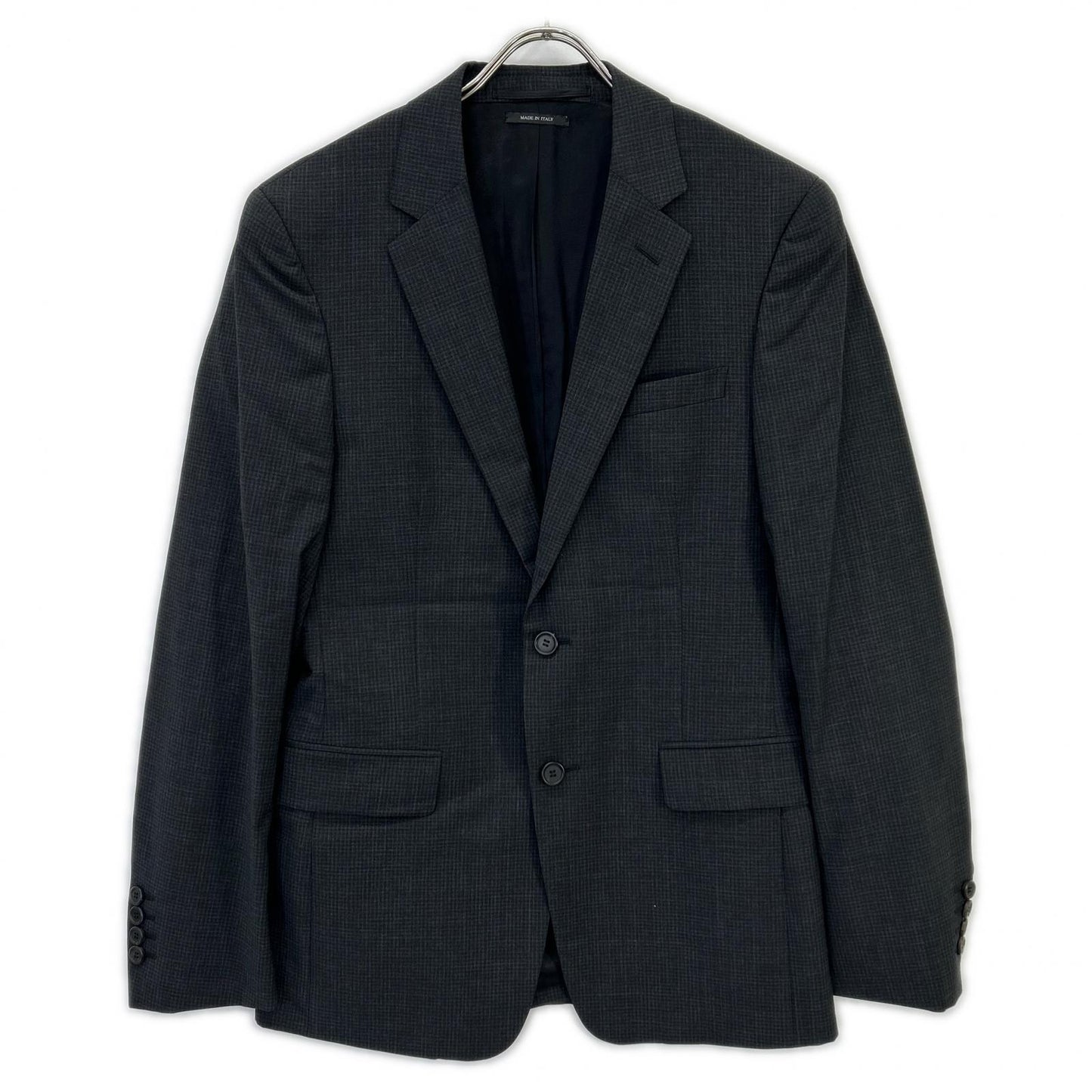 PRADA プラダ 32 035604 ダークグレー 2Bテーラードジャケット ストレートパンツ スーツ セットアップ