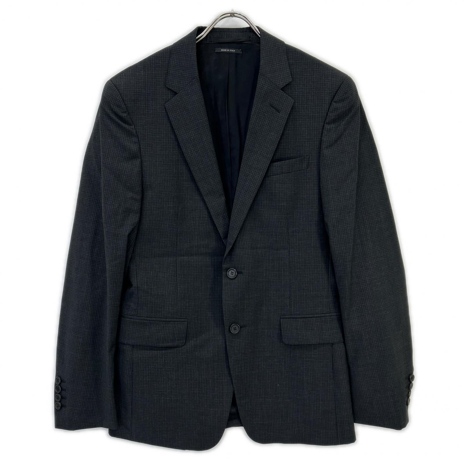 PRADA プラダ 32 035604 ダークグレー 2Bテーラードジャケット ストレートパンツ スーツ セットアップ