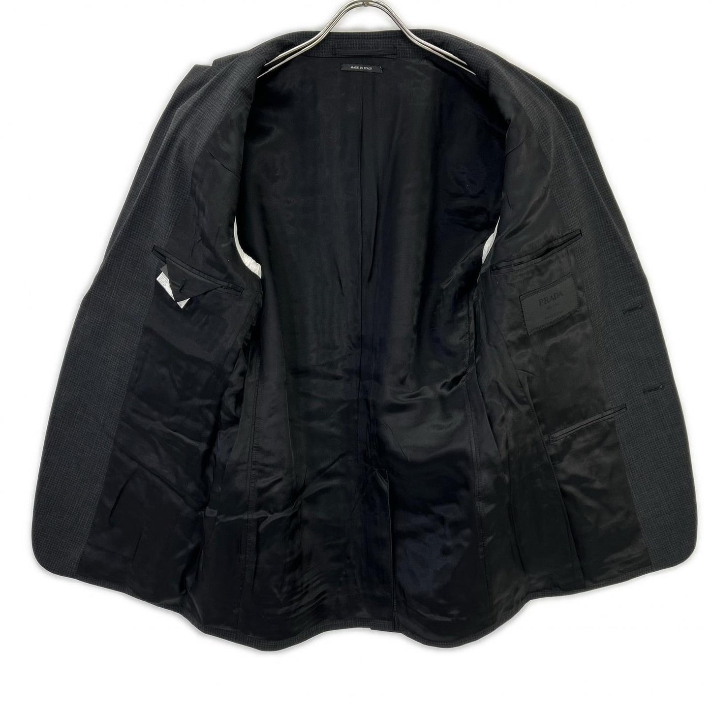 PRADA プラダ 32 035604 ダークグレー 2Bテーラードジャケット ストレートパンツ スーツ セットアップ