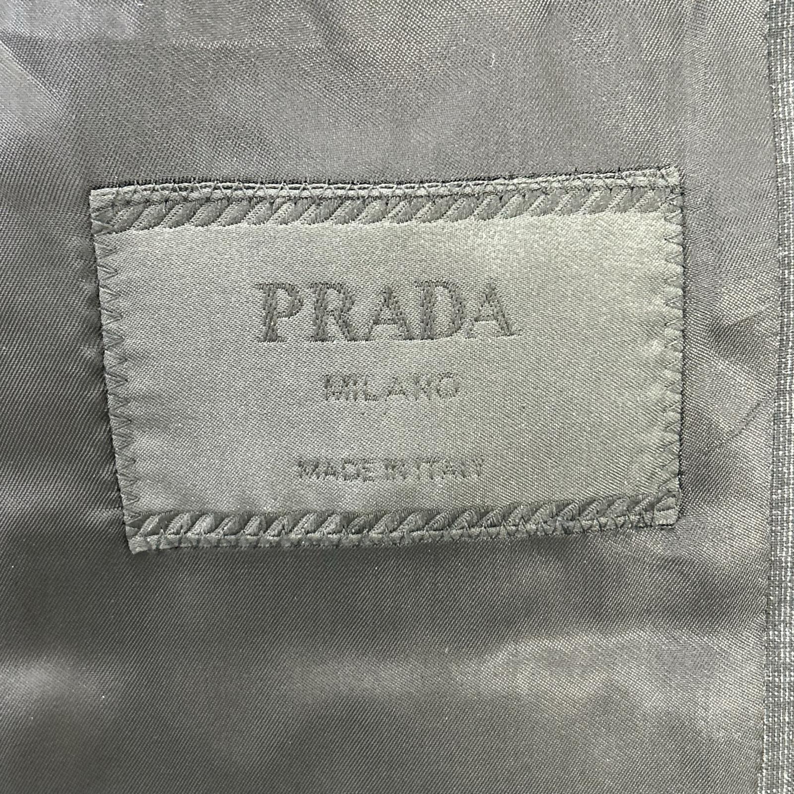 PRADA プラダ 32 035604 ダークグレー 2Bテーラードジャケット ストレートパンツ スーツ セットアップ