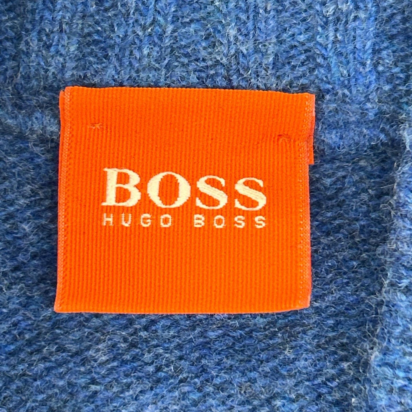 BOSS 波士 蓝色 半拉链高领针织衫 上衣 L