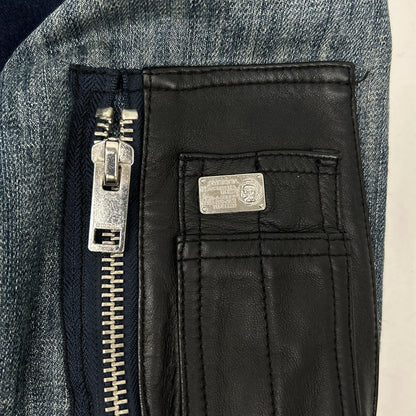 DIESEL ディーゼル MA-1 ダメージ加工 デニム切り替えジャケット ジャケット