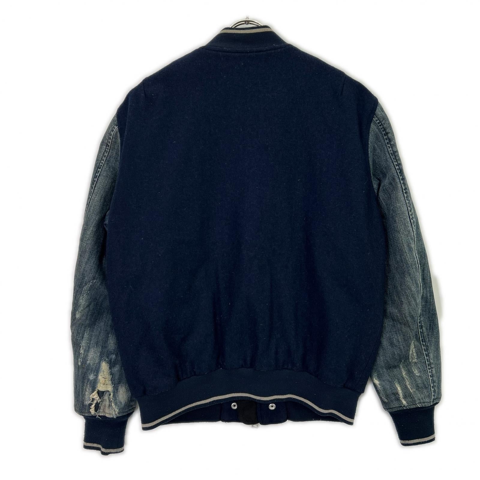 DIESEL ディーゼル MA-1 ダメージ加工 デニム切り替えジャケット ジャケット