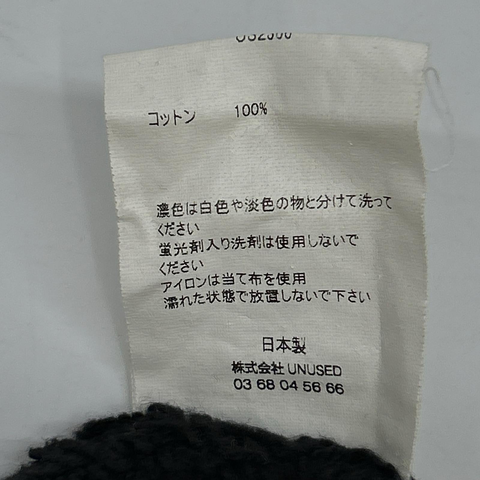 UNUSED アンユーズド US2366 ブラック Switching sweat hoodie トップス
