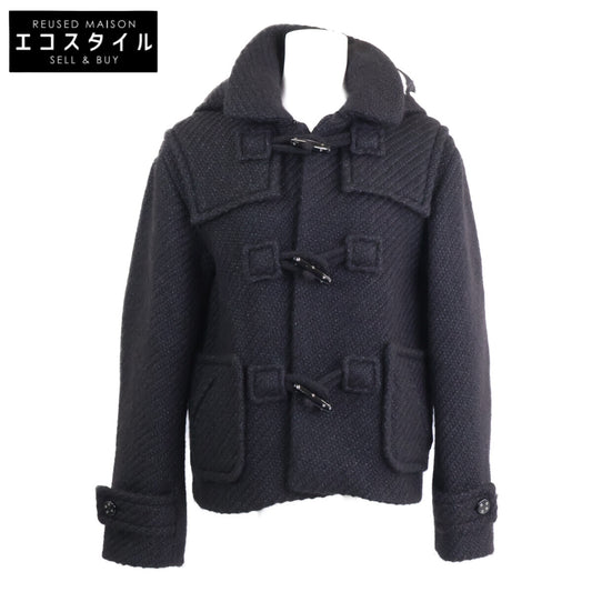CHANEL excellent condition domestic authorized P71170V62674 Coco-button alpaca-blend duffle coat coat