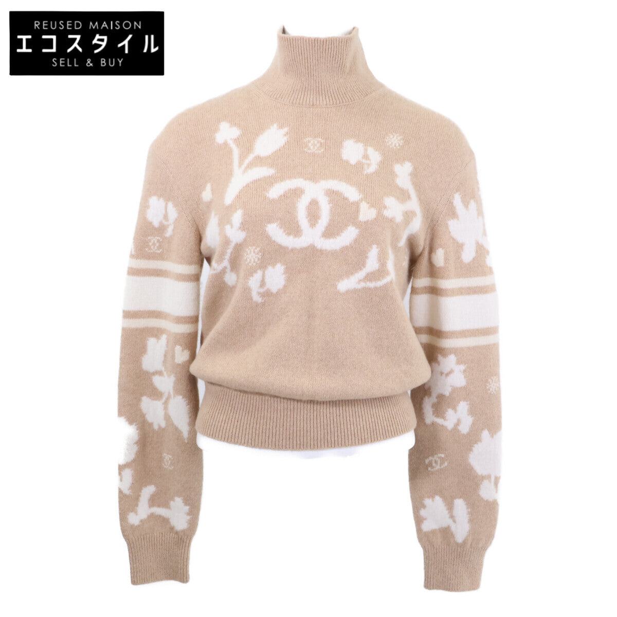 CHANEL シャネル 【国内正規】P77809K11226 ココマーク ハイネック ニットセーター/ トップス