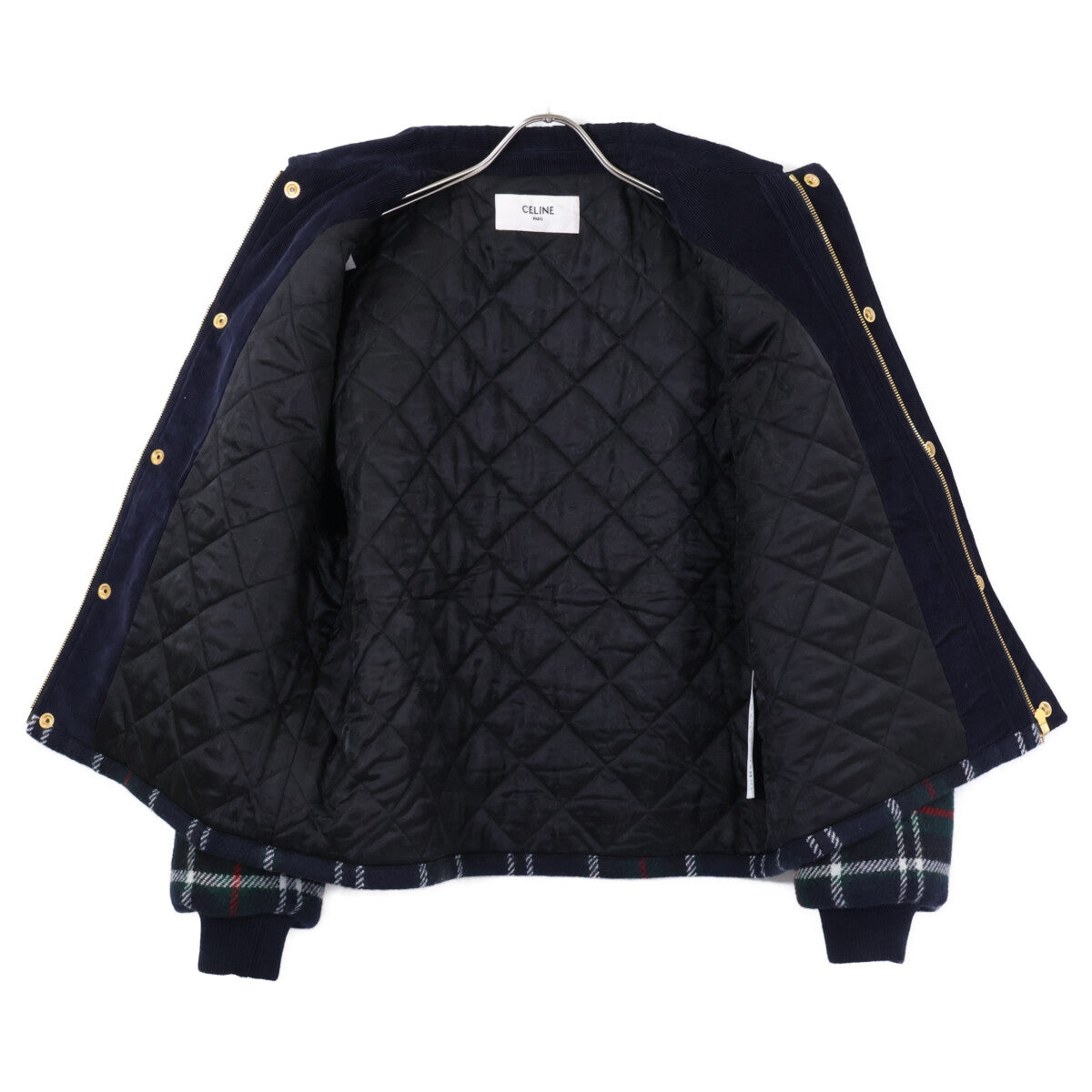 CELINE セリーヌ 【美品/国内正規】RV0R20645.GAN0 トリオンフ タータンチェック ウール ジャケット ジャケット