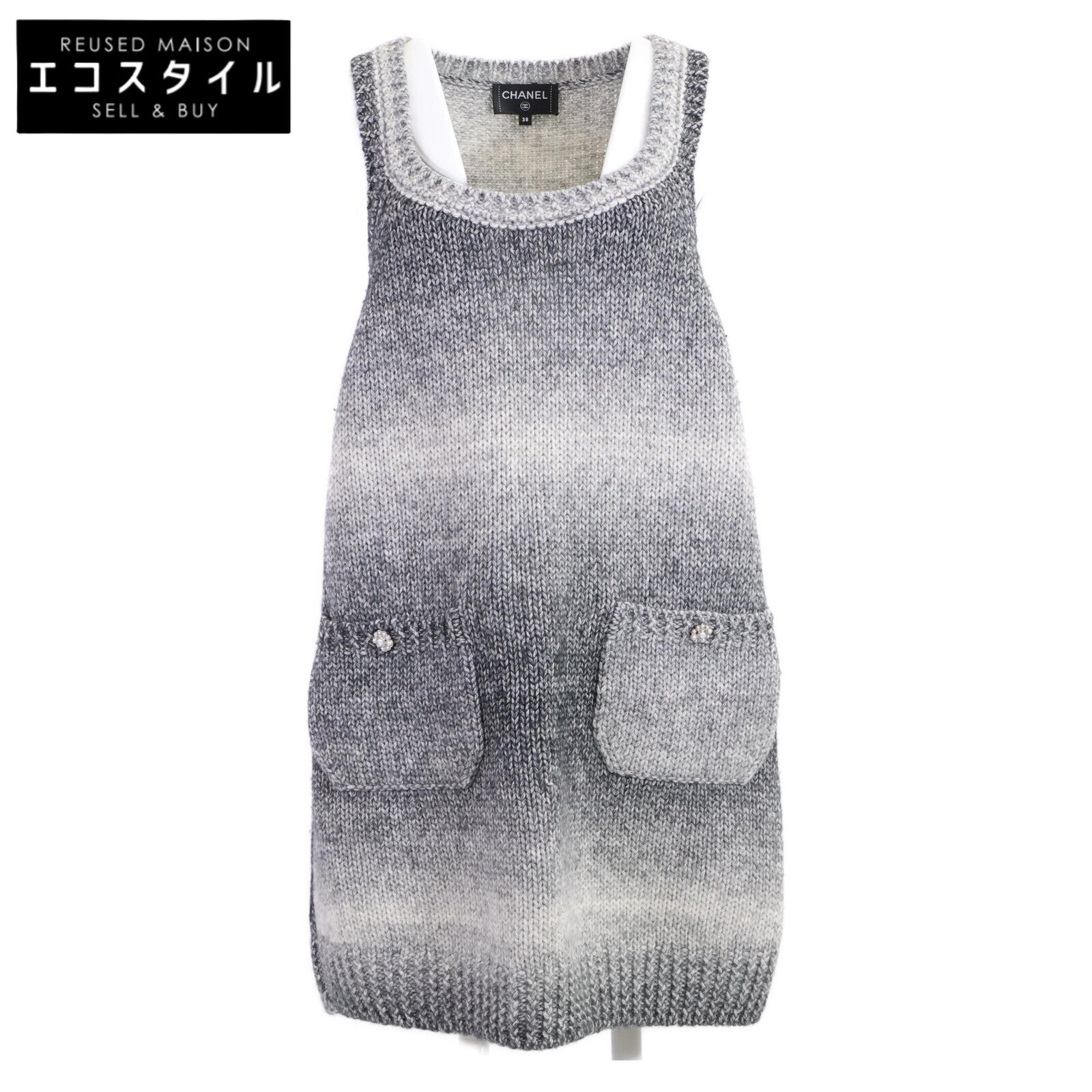 CHANEL 【Like New/Domestic Regular】26SS P80728K11696 PAPER FIBER Sleeveless Short Dress