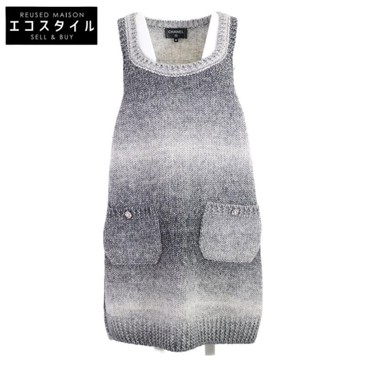 CHANEL 【Like New/Domestic Regular】26SS P80728K11696 PAPER FIBER Sleeveless Short Dress
