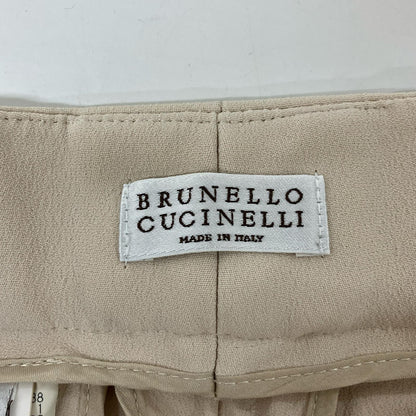 BRUNELLO CUCINELLI ブルネロクチネリ MA029P6165 アイボリー シルク パンツ ボトムス